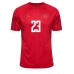Denmark Pierre-Emile Hojbjerg #23 Replica Home Stadium Shirt World Cup 2022 Short Sleeve